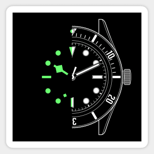 Divers Watch Day and Night Sticker